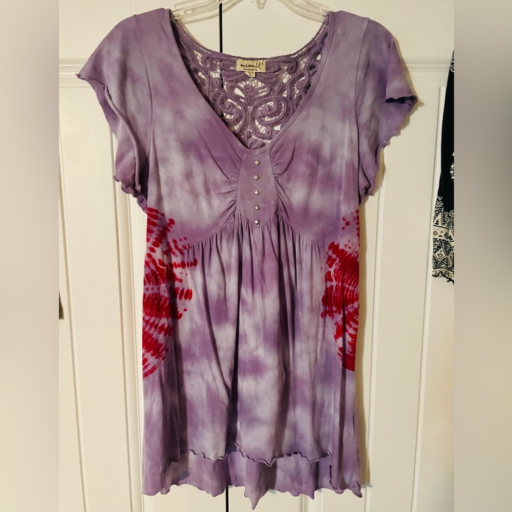 One World, small, Great Condition, tie-dyed